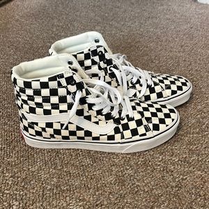 NWOT Vans checkered high tops